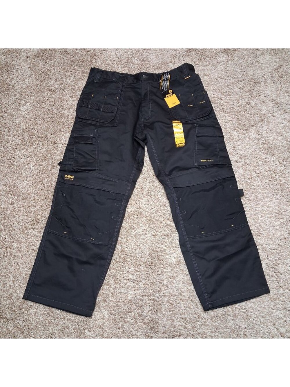 DeWalt Pro Tradesman Stretch Pants Black 40 / 31 Cordura Fabric Durable